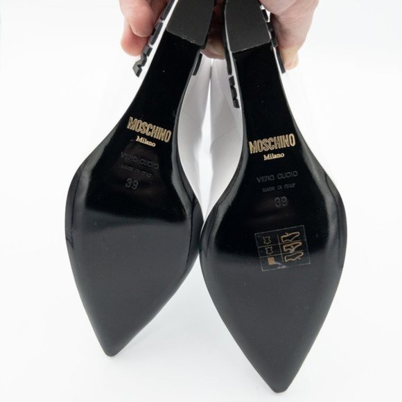 Moschino Women's Patent-Leather Pointed Toe Wedge Ankle Boots - Picture 11 of 14